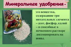 Виды удобрений