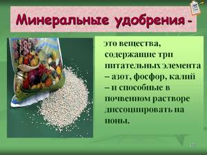 Виды удобрений